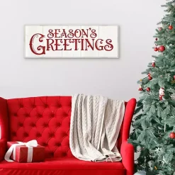 Best Season's Greetings Rustic Framed Canvas Art Print Christmas Art & Wall Decor