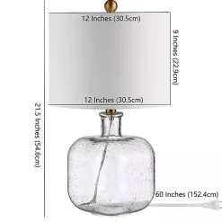 Kirklands Home Table Lamps|Seeded Glass Armena Table Lamp White