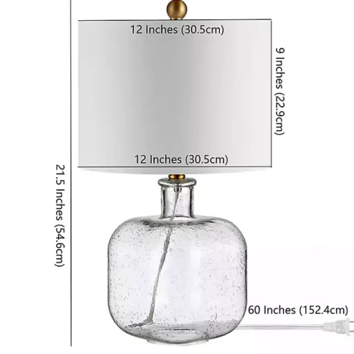 Kirklands Home Table Lamps|Seeded Glass Armena Table Lamp White