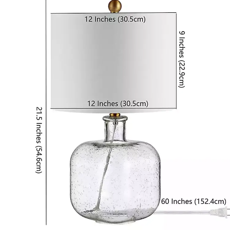 Kirklands Home Table Lamps|Seeded Glass Armena Table Lamp White