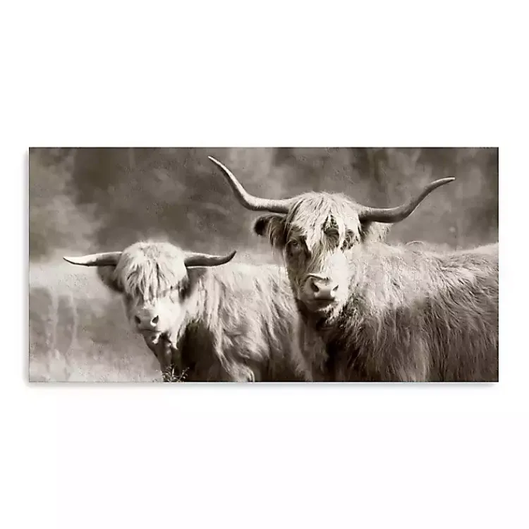 Kirklands Home Canvas Art|Sepia Hairy Highland Canvas Art Print