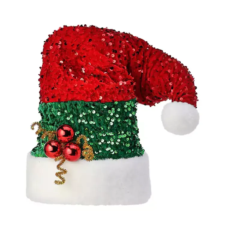 Best Sequin Santa Hat Tree Topper Christmas Ornaments