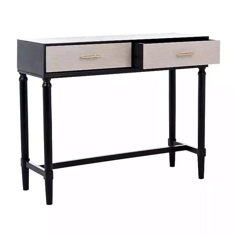 Kirklands Home Console Tables|Serena 2-Drawer Console Table Black