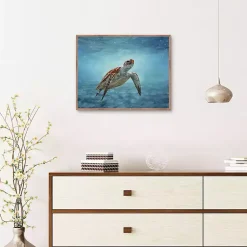 Kirklands Home Canvas Art|Serene Sea Turtle Framed Canvas Art Print