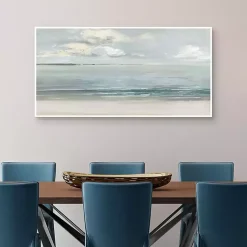 Kirklands Home Canvas Art|Serene Sound Framed Canvas Art Print Multi