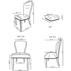 Kirklands Home Dining Chairs|Sevana Faux Leather Dining Chairs, Set of 2 Brown