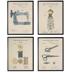Kirklands Home Framed Art|Sewing Patents Framed Art Print Multi