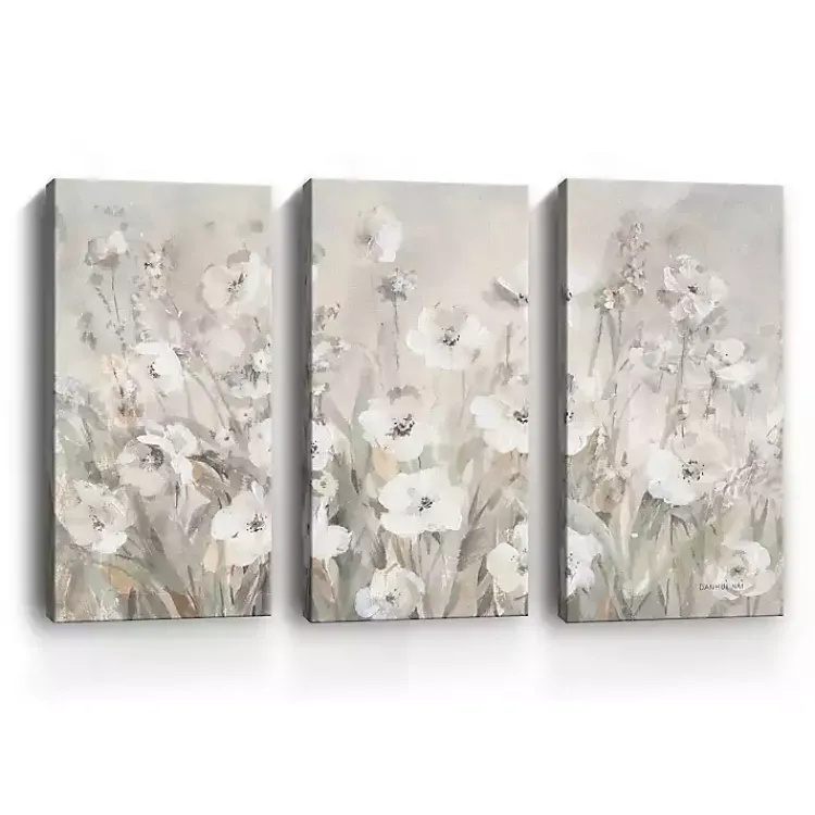 Kirklands Home Canvas Art|Shades Of White Canvas Art Prints, Set of 3