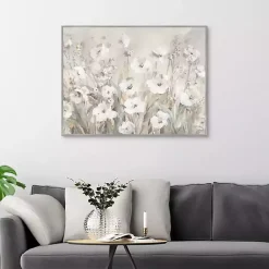 Kirklands Home Canvas Art|Shades of White Summer Framed Canvas Art Print