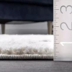 Kirklands Home Area Rugs|Shaggy Lattice Tassel Ansley Area Rug, 5x7