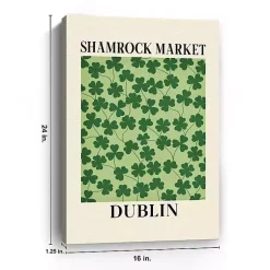 Shamrock Market Canvas Art Print St Patricks Day Decorations