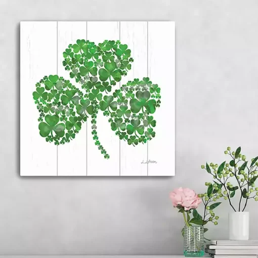 Sale Shamrock Mosaic Canvas Art Print St Patricks Day Decorations