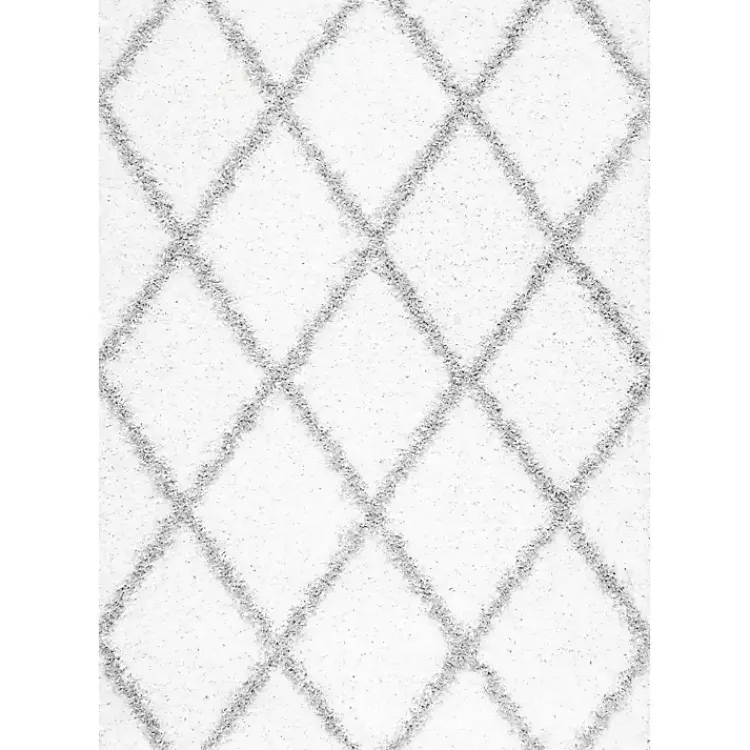 Kirklands Home Area Rugs|Shanna Diamond Area Rug, 5x7 White