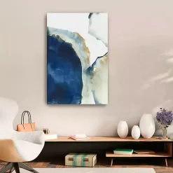 Kirklands Home Canvas Art|Shapes of Watercolor Canvas Art Print Blue