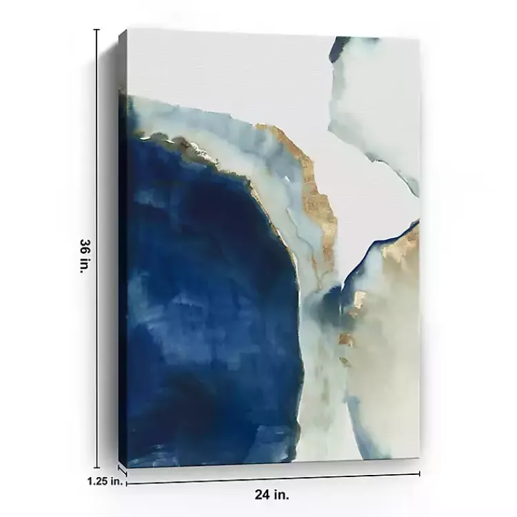 Kirklands Home Canvas Art|Shapes of Watercolor Canvas Art Print Blue