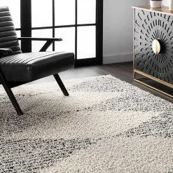 Kirklands Home Area Rugs|Shattered Diamonds Scarlette Area Rug, 7x10 Ivory