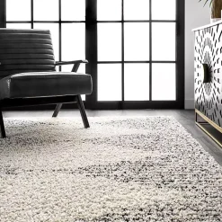 Kirklands Home Area Rugs|Shattered Diamonds Scarlette Area Rug, 7x10 Ivory