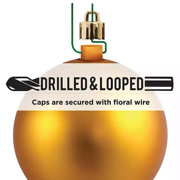 Online Shatterproof Champagne Ball Ornaments, Set of 6 Christmas Ornaments