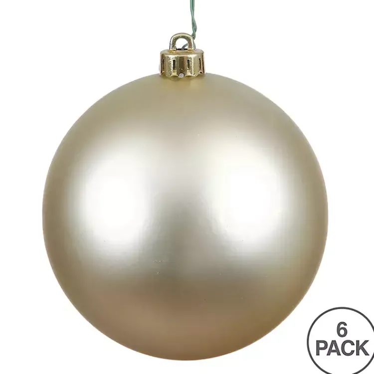 Online Shatterproof Champagne Ball Ornaments, Set of 6 Christmas Ornaments