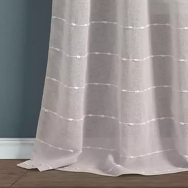 Kirklands Home Curtains & Drapes|Sheer Textured Curtain Panel Set, 84 in. Gray