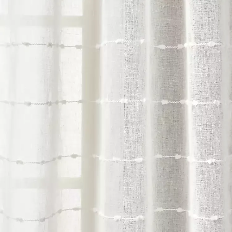 Kirklands Home Curtains & Drapes|Sheer Textured Curtain Panel Set, 84 in White