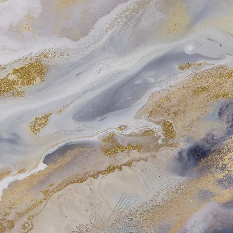 Kirklands Home Canvas Art|Shimmering Symphony Triptych Canvas Art, Set of 3 Blue