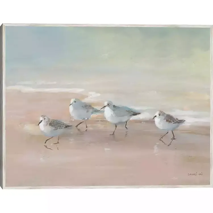 Kirklands Home Canvas Art|Shorebirds on the Sand Framed Canvas Art Print