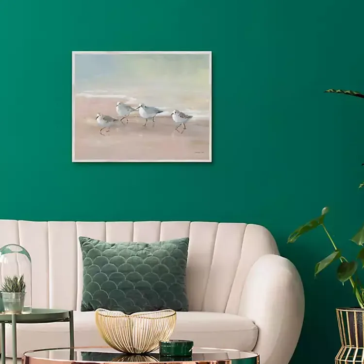 Kirklands Home Canvas Art|Shorebirds on the Sand Framed Canvas Art Print