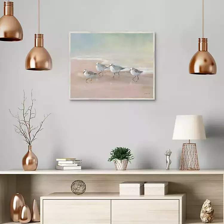 Kirklands Home Canvas Art|Shorebirds on the Sand Framed Canvas Art Print