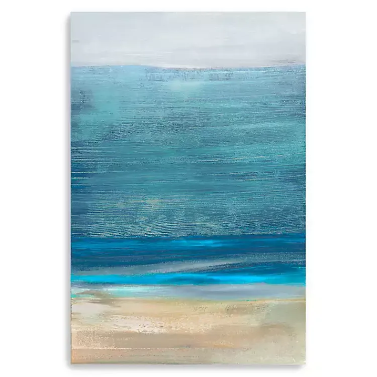 Kirklands Home Canvas Art|Shoreline Brushstrokes Canvas Art Print, 32x48 in.