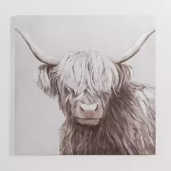 Kirklands Home Canvas Art|Shy Highland Cow Canvas Art Print