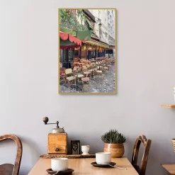 Kirklands Home Canvas Art|Sidewalk Cafe Framed Canvas Art Print