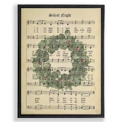 Hot Silent Night Hymn Framed Christmas Art Print Christmas Art & Wall Decor