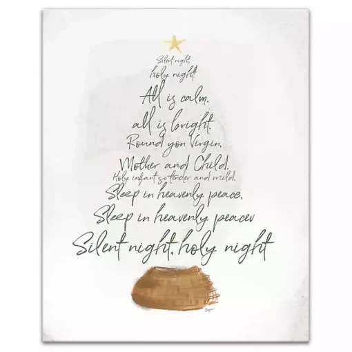 Outlet Silent Night Tree Canvas Art Print Christmas Art & Wall Decor