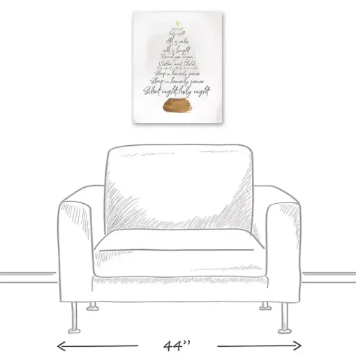 Outlet Silent Night Tree Canvas Art Print Christmas Art & Wall Decor
