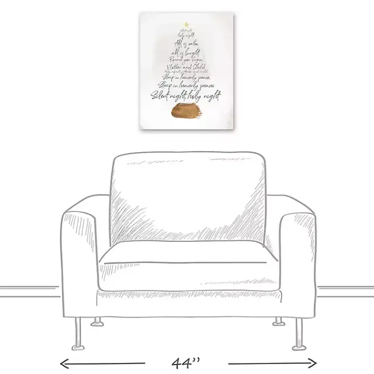 Outlet Silent Night Tree Canvas Art Print Christmas Art & Wall Decor