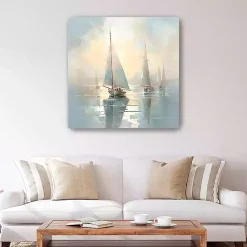 Kirklands Home Canvas Art|Silent Sailing Canvas Art Print Blue