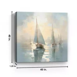 Kirklands Home Canvas Art|Silent Sailing Canvas Art Print Blue