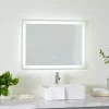 Kirklands Home Decorative Mirrors|Silver Adjustable LED Wall Mirror