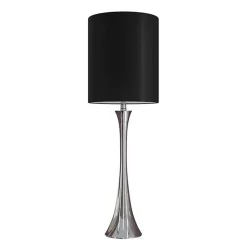 Kirklands Home Table Lamps|Silver and Tapered Table Lamps, Set of 2 Black