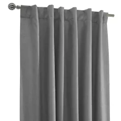 Kirklands Home Curtains & Drapes|Silver Baxter Blackout Curtain Panel, 84 in. Gray
