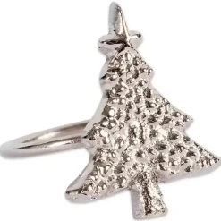 Christmas Tree Napkin Rings, Set of 6 Christmas Dining & Entertaining