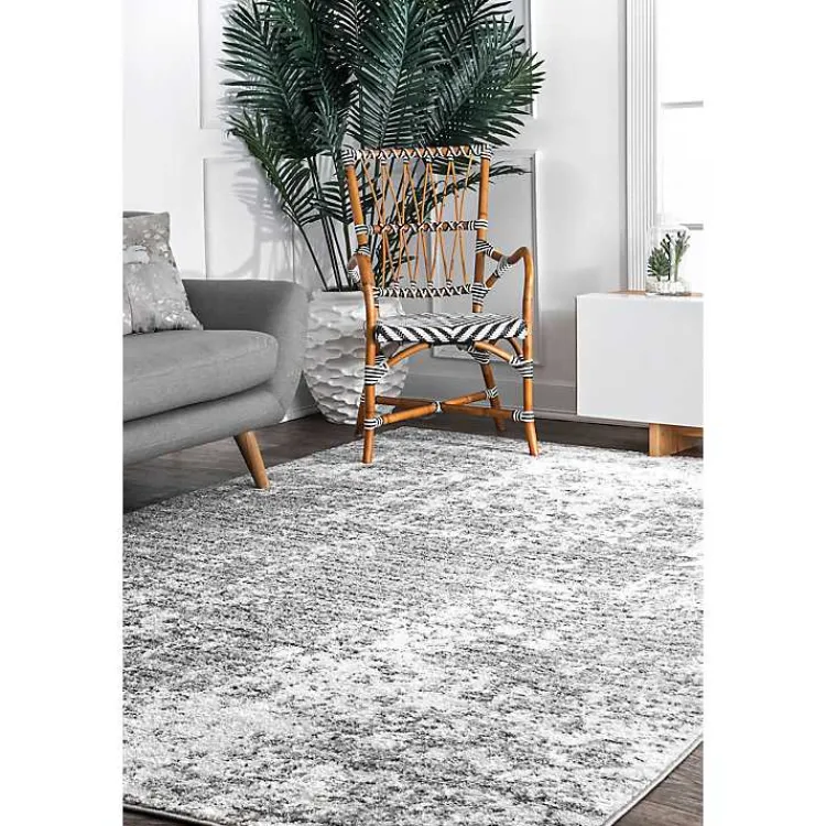 Kirklands Home Area Rugs|Silver Deena Abstract Area Rug, 5x8