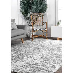 Kirklands Home Area Rugs|Silver Deena Abstract Area Rug, 7x9