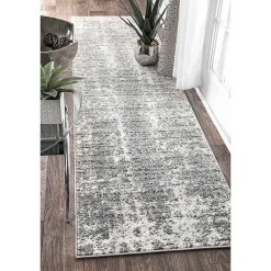 Kirklands Home Accent Rugs|Silver Deena Abstract Runner