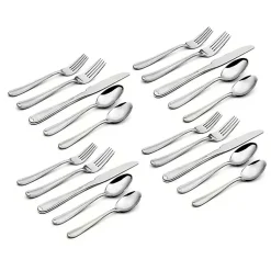Kirklands Home Flatware & Cutlery|Silver Dylan 20-pc. Everyday Flatware Set