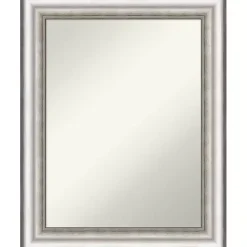 Kirklands Home Decorative Mirrors|Silver Embossed Frame Wall Mirror