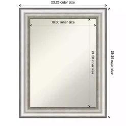 Kirklands Home Decorative Mirrors|Silver Embossed Frame Wall Mirror