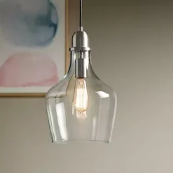 Kirklands Home Chandeliers & Pendant Lighting|Glass Avalon Pendant Light Silver