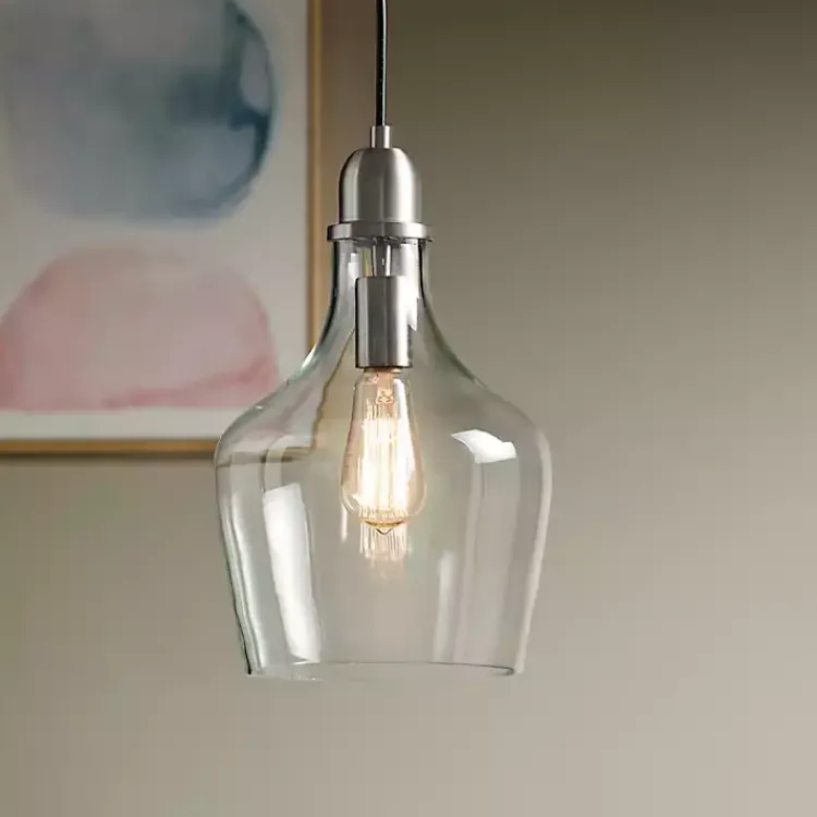 Kirklands Home Chandeliers & Pendant Lighting|Glass Avalon Pendant Light Silver